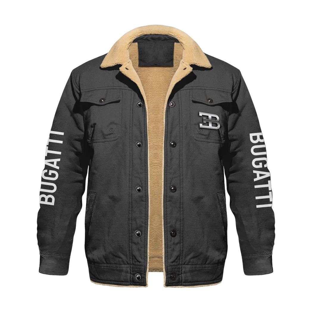 Speed Vehicle Jacket Fur Collar Fleece, Everyday Driver Warm Fleece HVN1383BU - Dark Gray - Image 2