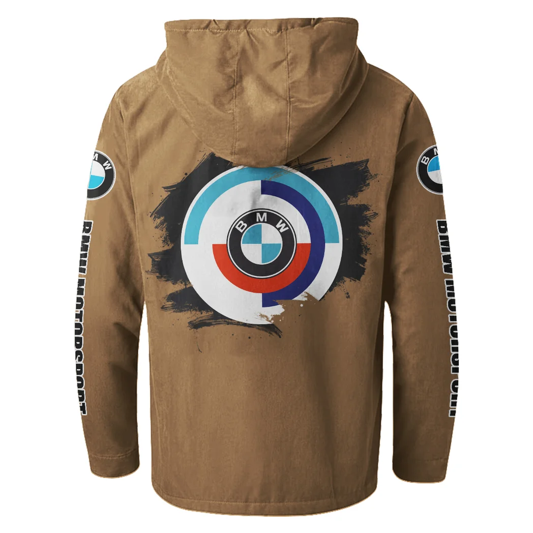 Motorsport Vehicle Flannel Hoodie, Rider's Everyday Hoodie HVN1329BM - Camel - Image 3