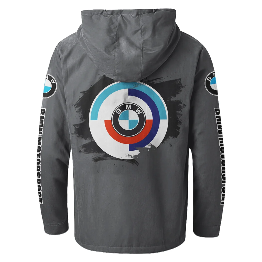 Motorsport Vehicle Flannel Hoodie, Rider's Everyday Hoodie HVN1329BM - Gray - Image 3