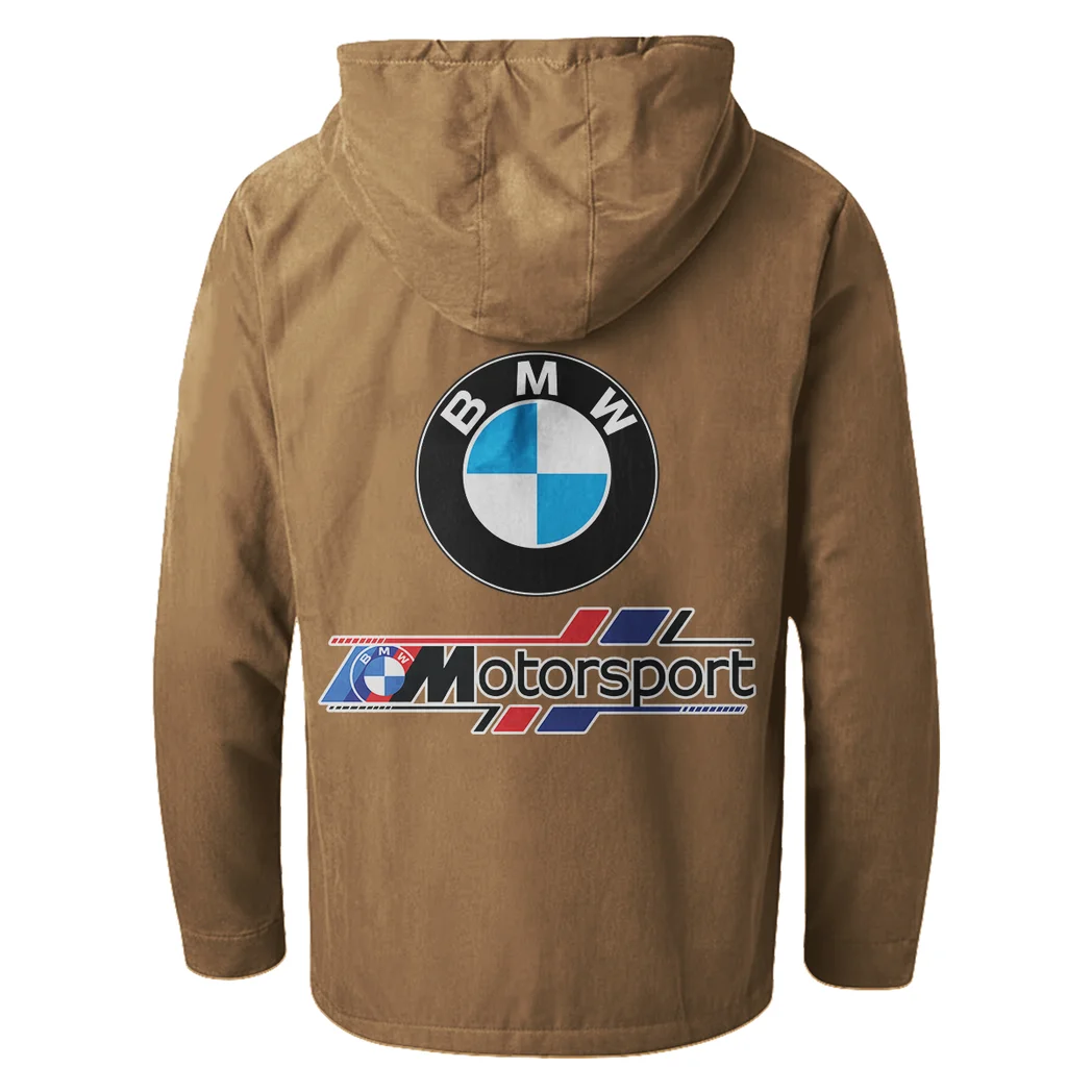 Motorsport Vehicle Flannel Hoodie, Streetwear Flannel for Drivers HVN1330BM - Camel - Image 3