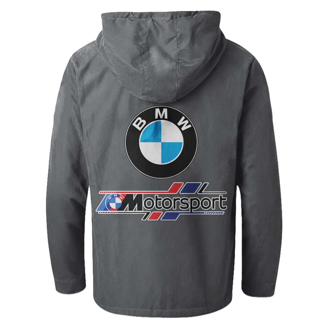 Motorsport Vehicle Flannel Hoodie, Streetwear Flannel for Drivers HVN1330BM - Gray - Image 3