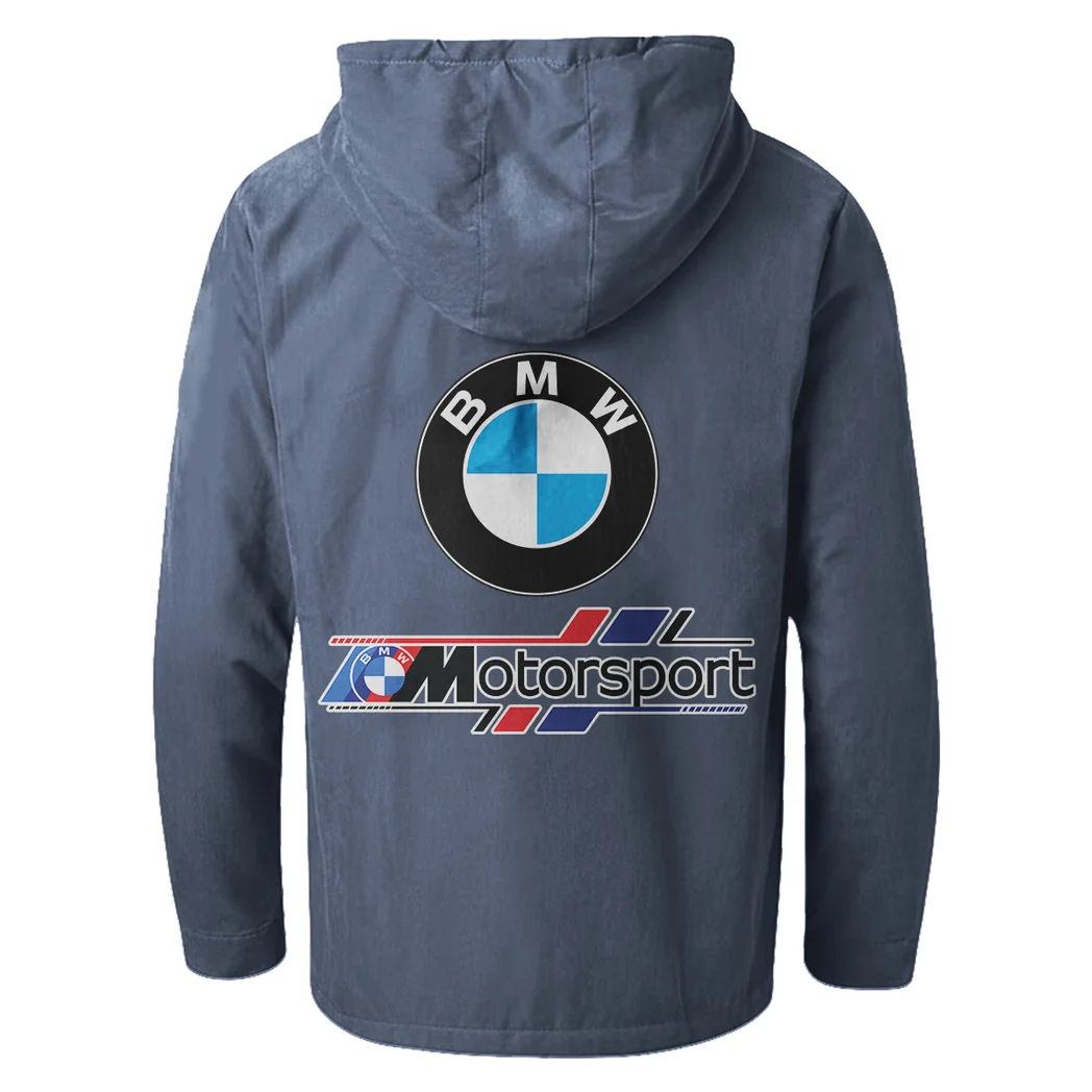 Motorsport Vehicle Flannel Hoodie, Streetwear Flannel for Drivers HVN1330BM - Navy Blue - Image 3