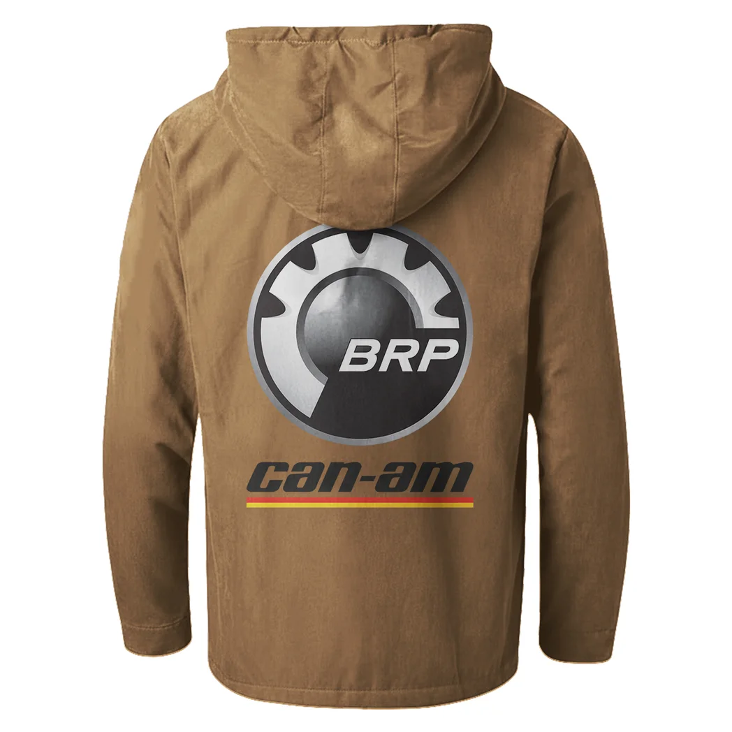 Off-Road Adventure Bike Flannel Hoodie, Warm Street Flannel HVN1330CA - Camel - Image 3