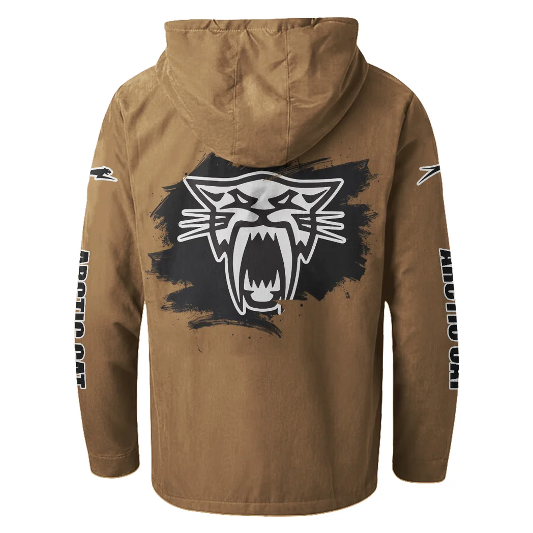 Off-Road Ride Flannel Hoodie, Motor-Inspired Flannel HVN1329AR - Camel - Image 3