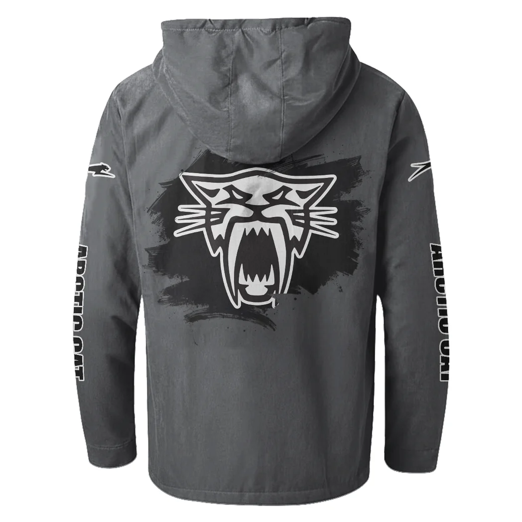 Off-Road Ride Flannel Hoodie, Motor-Inspired Flannel HVN1329AR - Gray - Image 3