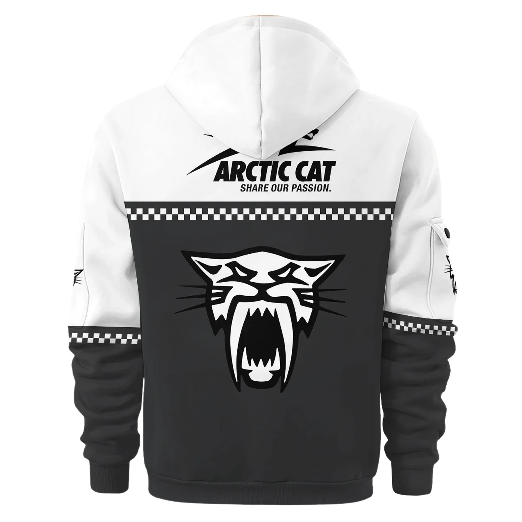 Off-Road Ride Hoodie Half Zip 3D, Sporty Everyday Wear Hoodie HVN1385AR - Image 4