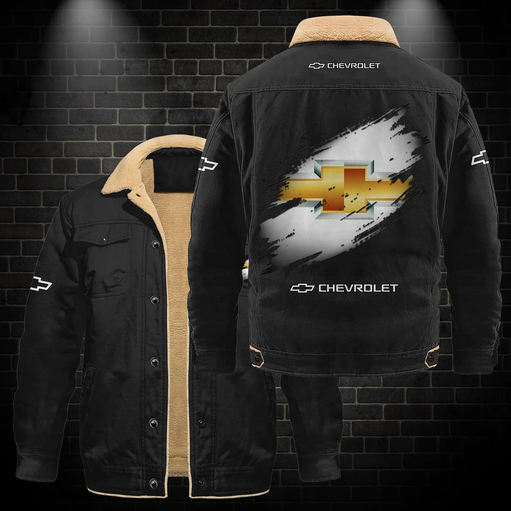 Off-Road SUV Jacket Fur Collar Fleece, Fur Collar Fleece Jacket HVN1397CE - Black - Image 2