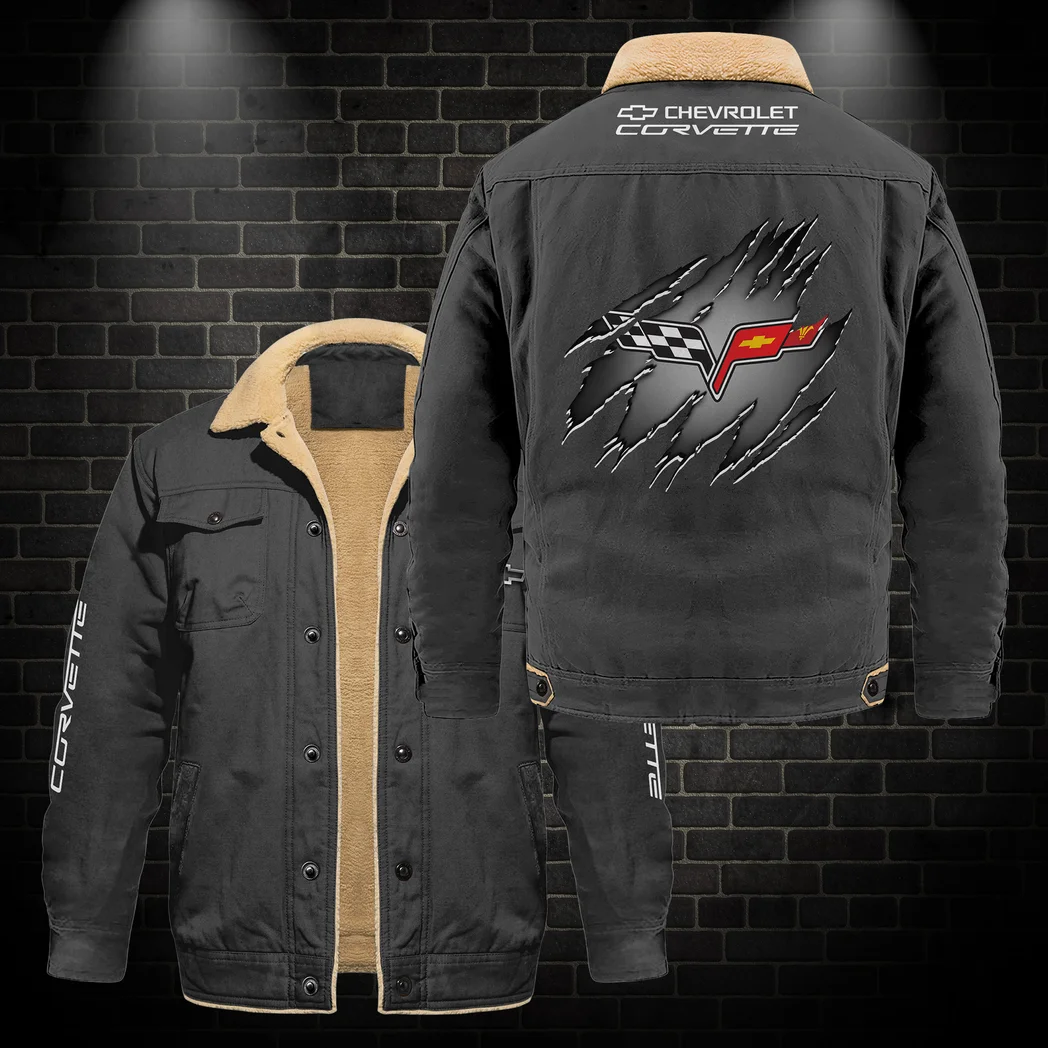 Performance Car Jacket Fur Collar Fleece, Everyday Driver Warm Fleece HVN1383CC - Dark Gray - Image 3