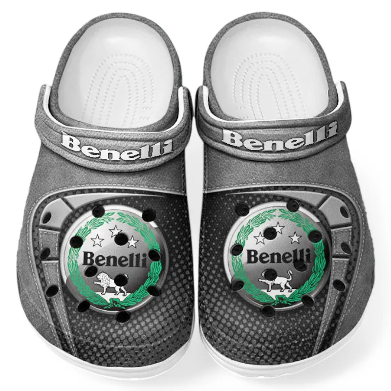 Personalized Performance Motorbike Design Clog, Full Print Slip-On Footwear Gift for Car Lovers CAR183 - Gray - Image 2