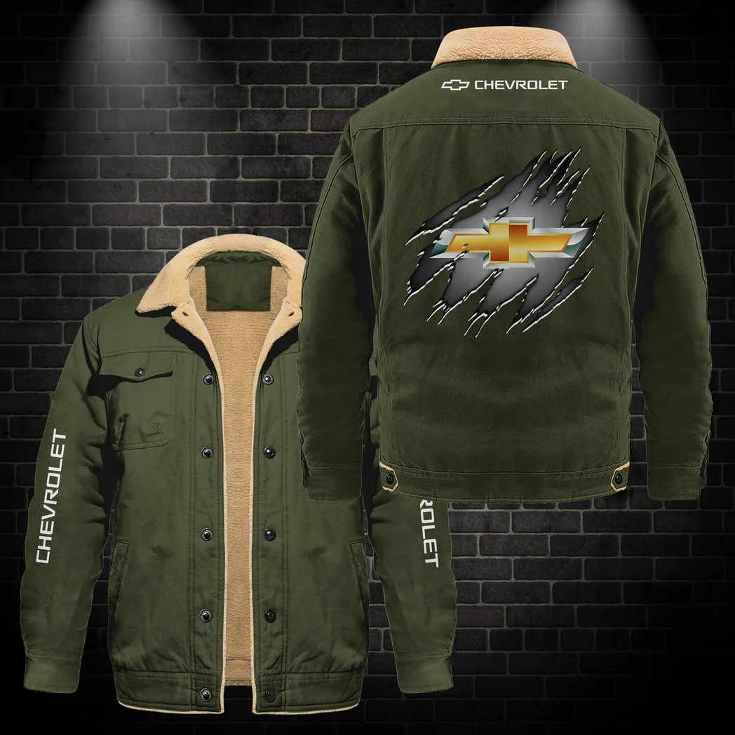 Practical Hatchback Jacket Fur Collar Fleece, Casual Gearhead Warm Jacket HVN1383CE - Military Green - Image 3