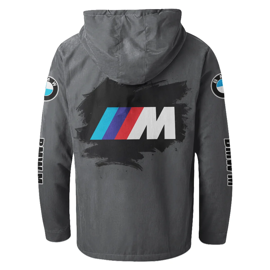 Racing Car Flannel Hoodie, Biker Spirit Hoodie HVN1329BM - Gray - Image 3