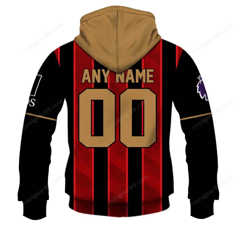 Red Coastal Fans Hoodie, Warm Up Hoodie EPL158 - Image 2