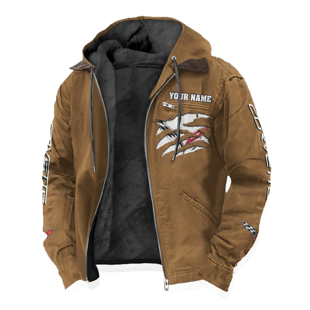 Racing Classic Flannel Hoodie, Custom Car Fan Hoodie HVN1399CO - Camel