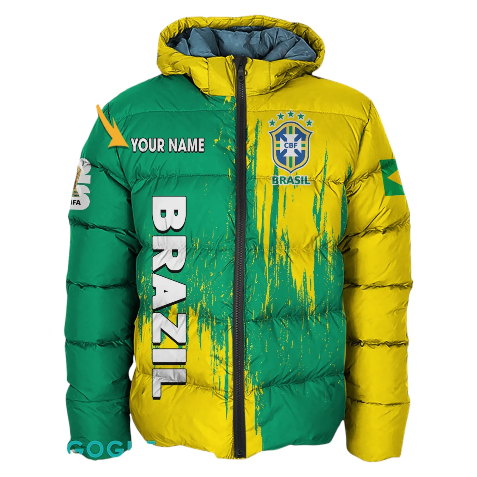 Flash Tempo Hooded Cotton Jacket, Premium Sport Fan Puffer FIFA01031726002
