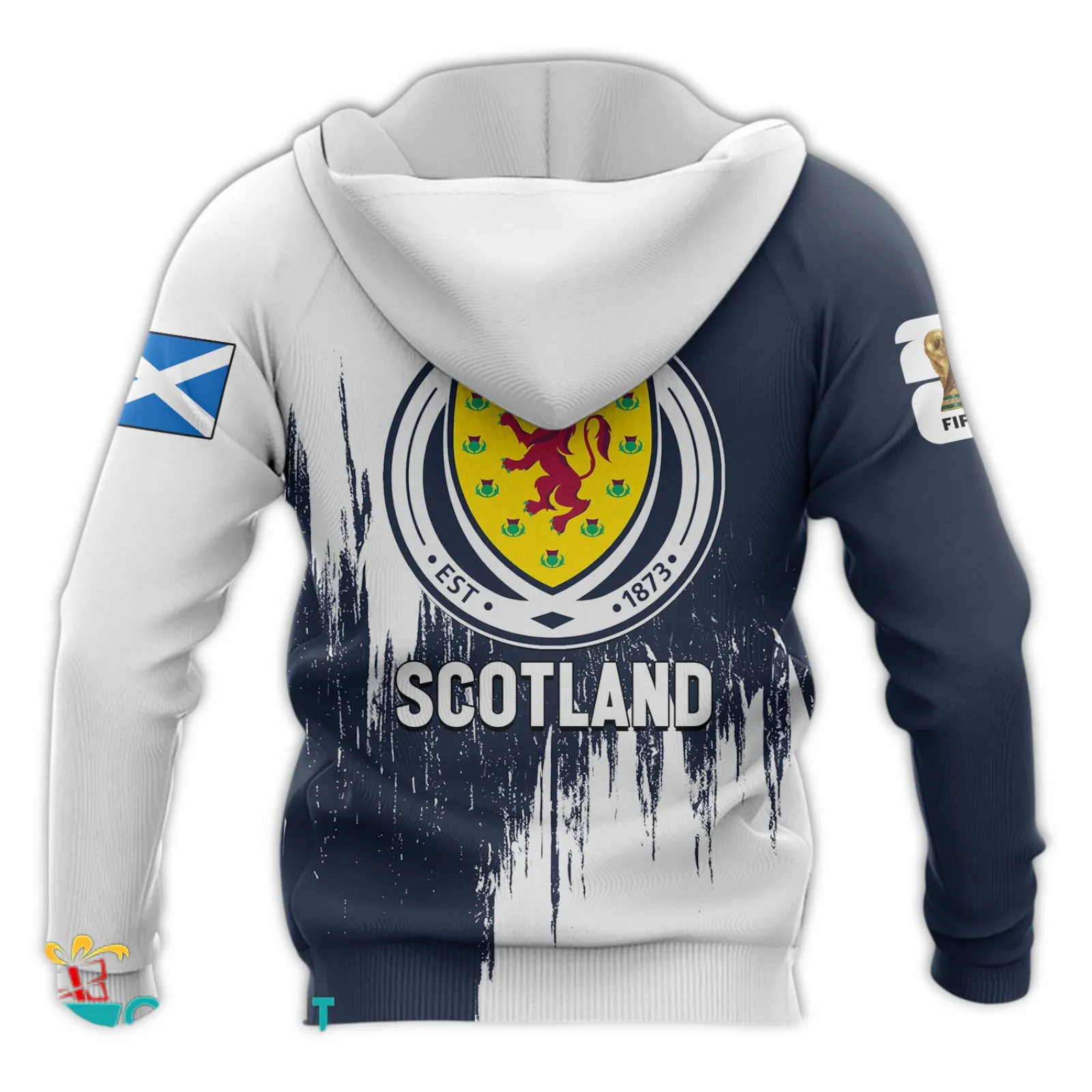 Tartan Rhythm Hoodie, Active Supporter Hoodie FIFA01031726004 - Image 2
