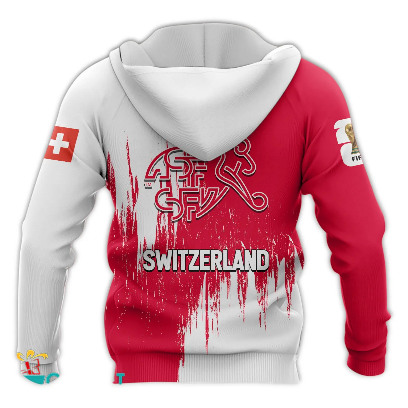 White Ridge Hoodie, Streetwear Fan Hoodie FIFA01031726007 - Image 2