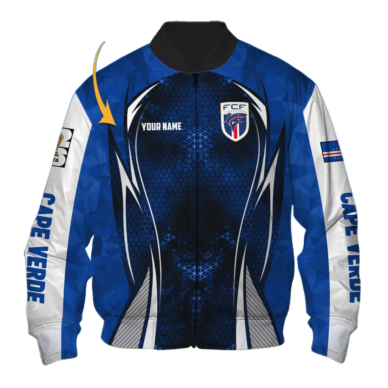Aqua Horizon Bomber Jacket, Stylish Sports Bomber Jacket FIFA07032026024