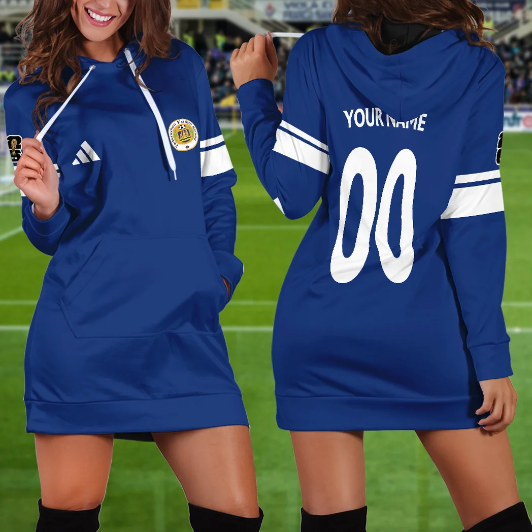 Blue Horizon Hoodie Dress, Lifestyle Women's Hoodie Dress HVN1580CU