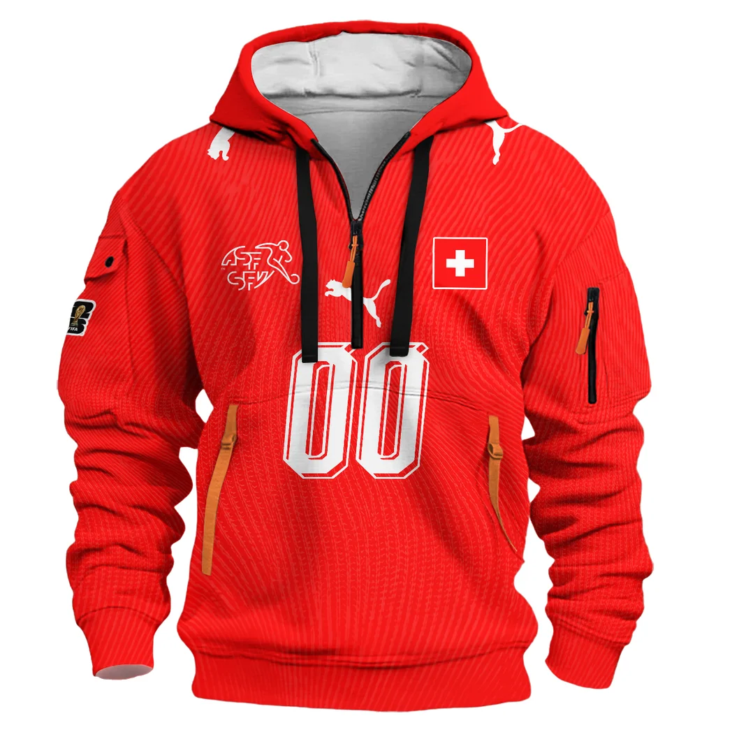 Winter Pulse Hoodie Half Zip 3D, Supporter Style Half-Zip Hoodie HVN1580SW