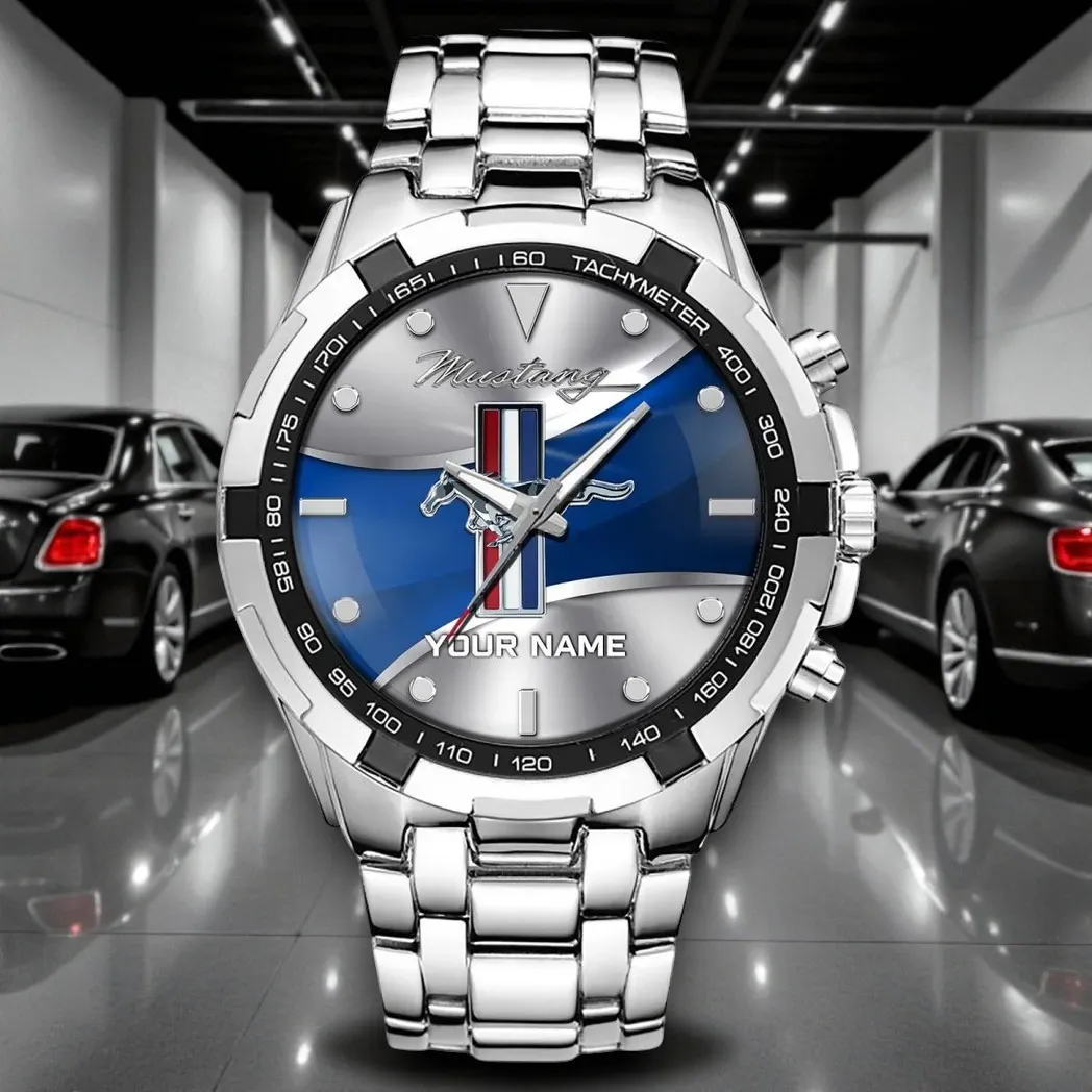 Classic American Car Steel Watches, Sport Lover's Precision Watch CAR0402 - Silver