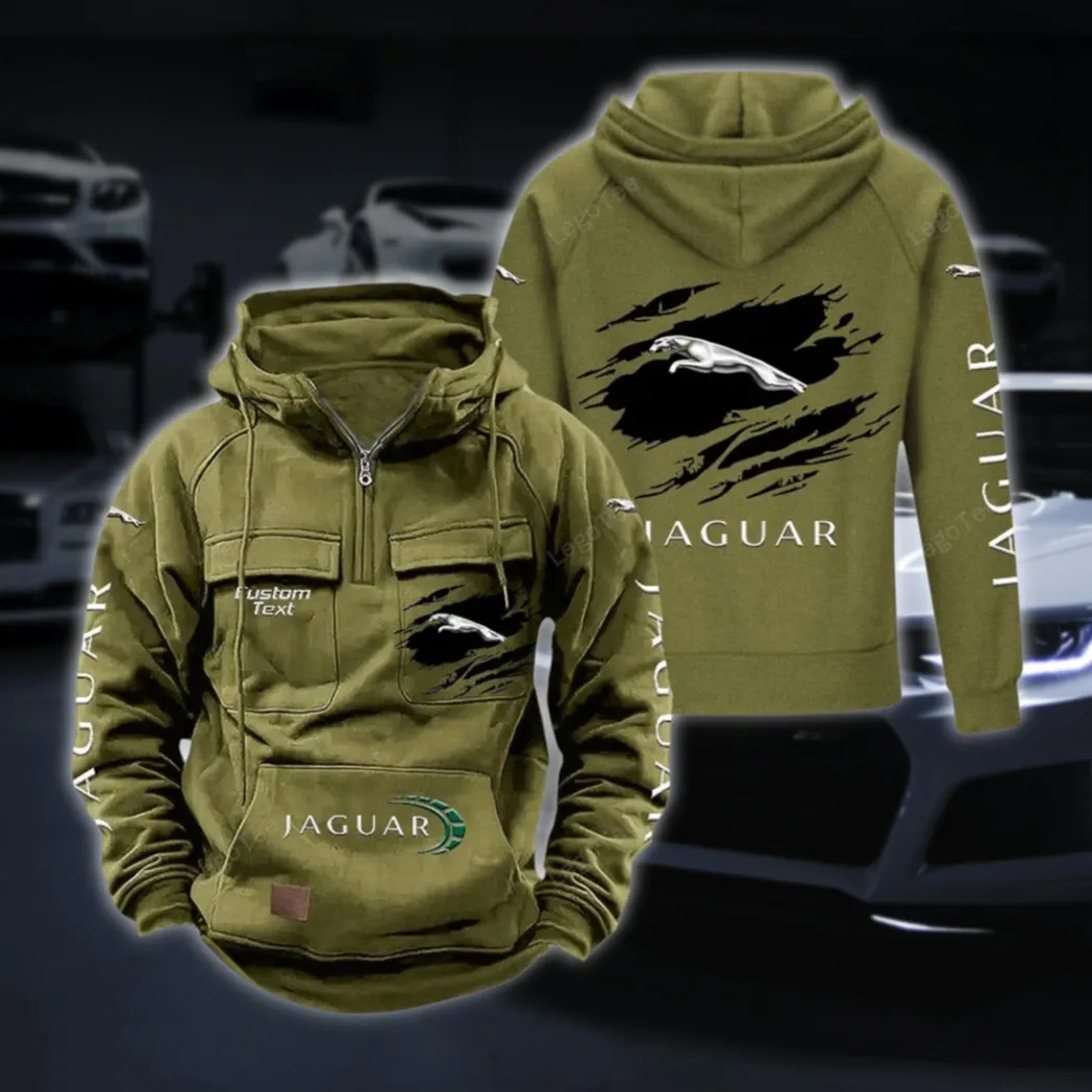 Premium Coupe Tactical Quarter Zip Hoodie, Exclusive Logo Hoodie For Car Enthusiasts CAR122 - Army Green