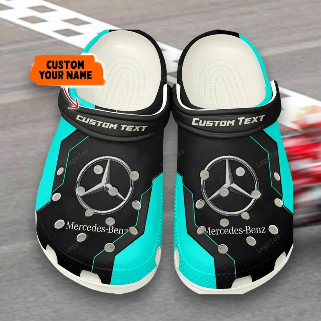 All Over Print Racing-Inspired Auto Clog, Automotive Lifestyle Inspired Shoes for Car Enthusiasts CAR140 - Cyan