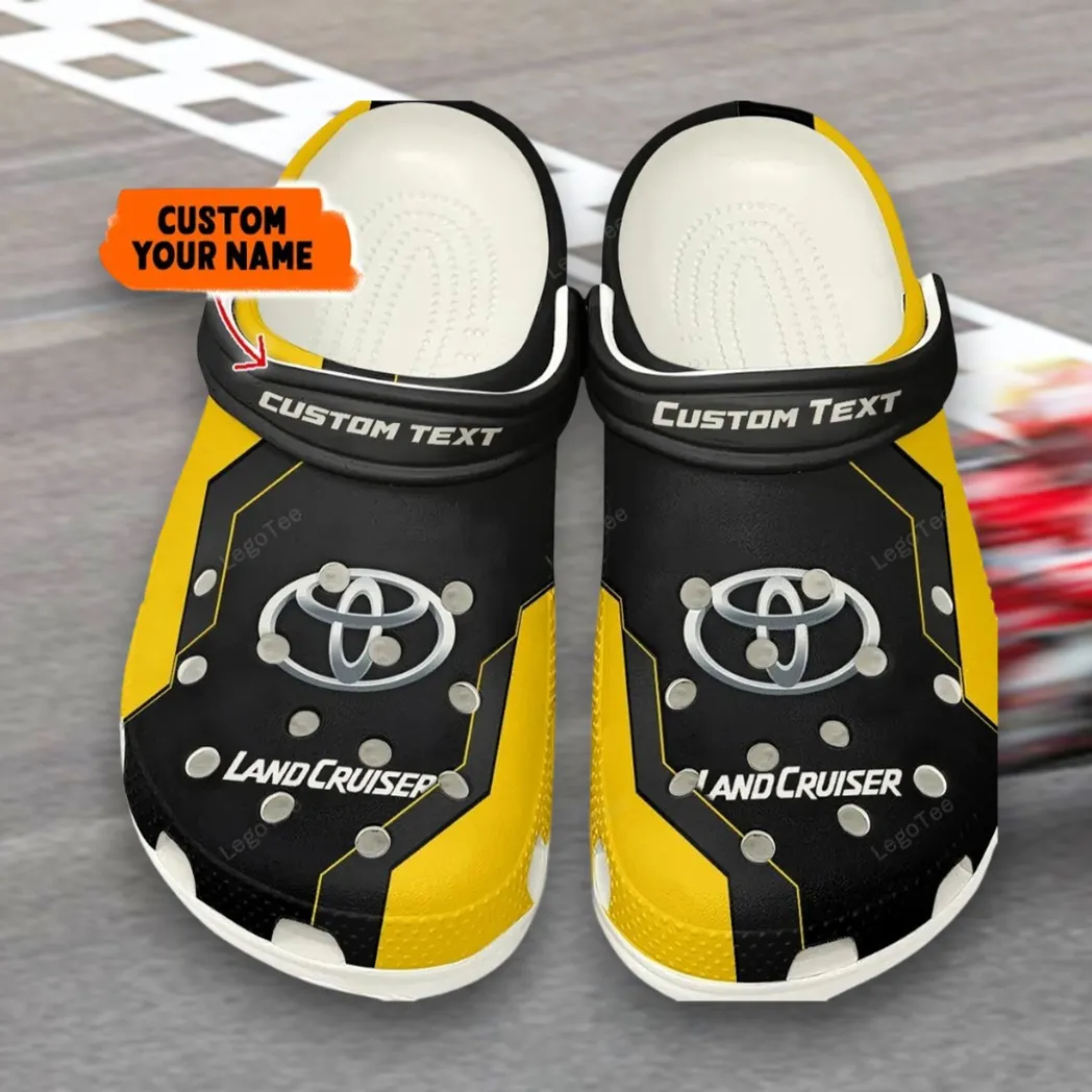 Automotive Theme Mountain Climber Clog with Full Print Design, Stylish Everyday Comfort for Car Enthusiasts CAR140 - Yellow