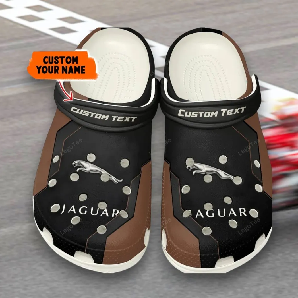 Automotive Theme Performance Car Clog with Full Print Design, Stylish Everyday Comfort for Car Enthusiasts CAR140 - Brown