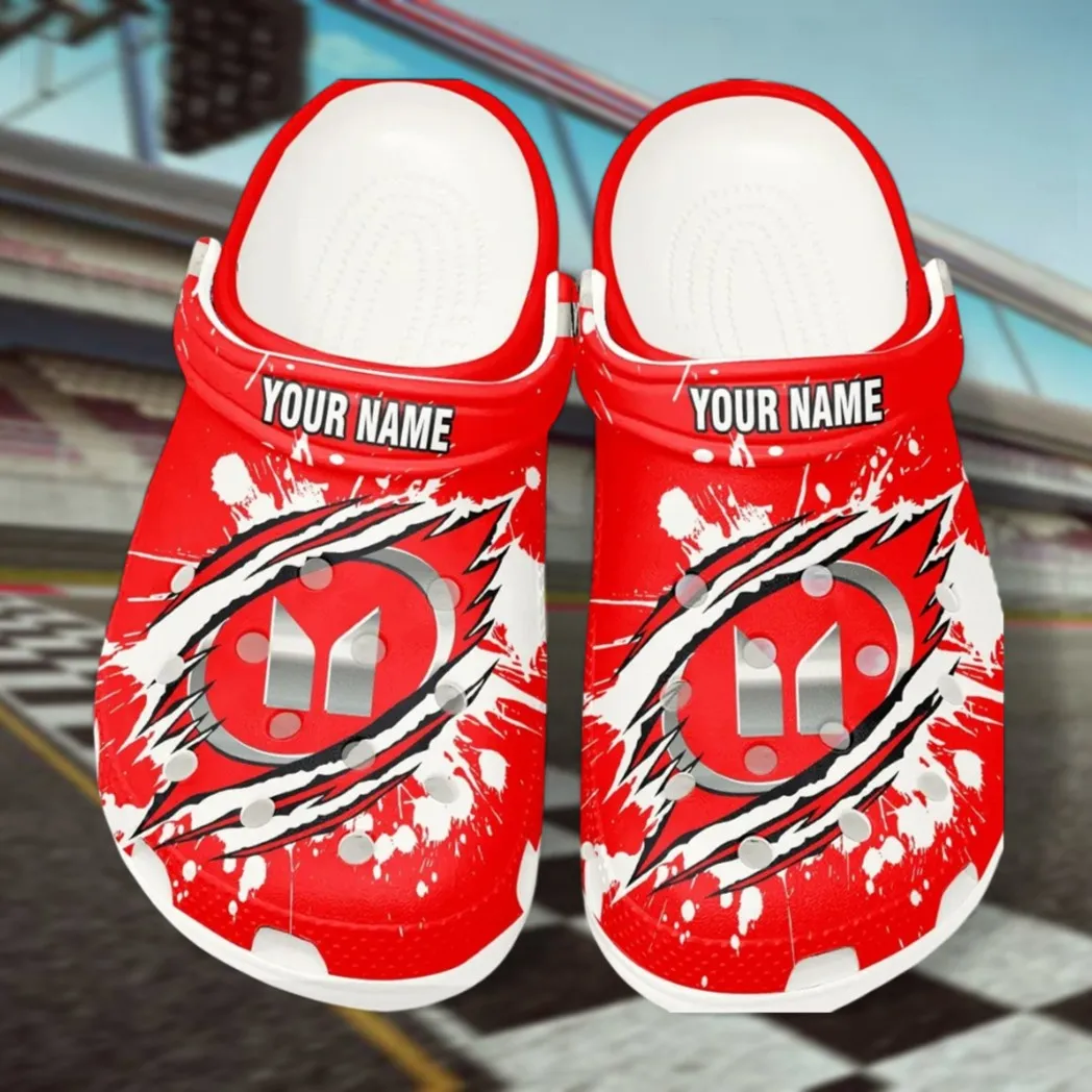 White Custom Fleet-Ready Vehicle All Over Print Clog, Car Culture Inspired Footwear Gift for Men and Women CAR153