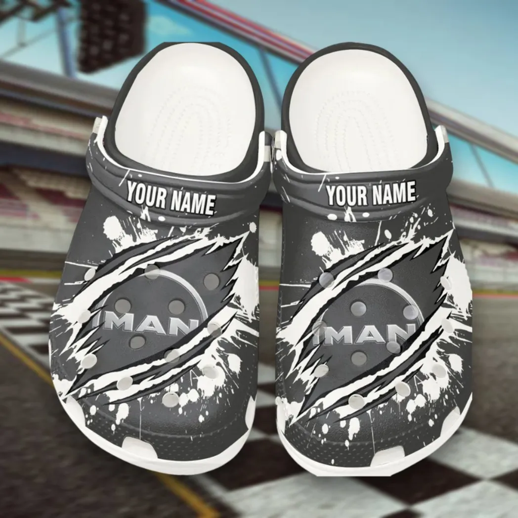 Custom Highway King All Over Print Clog, Comfortable Slip-On Shoes for Everyday Wear CAR153 - White