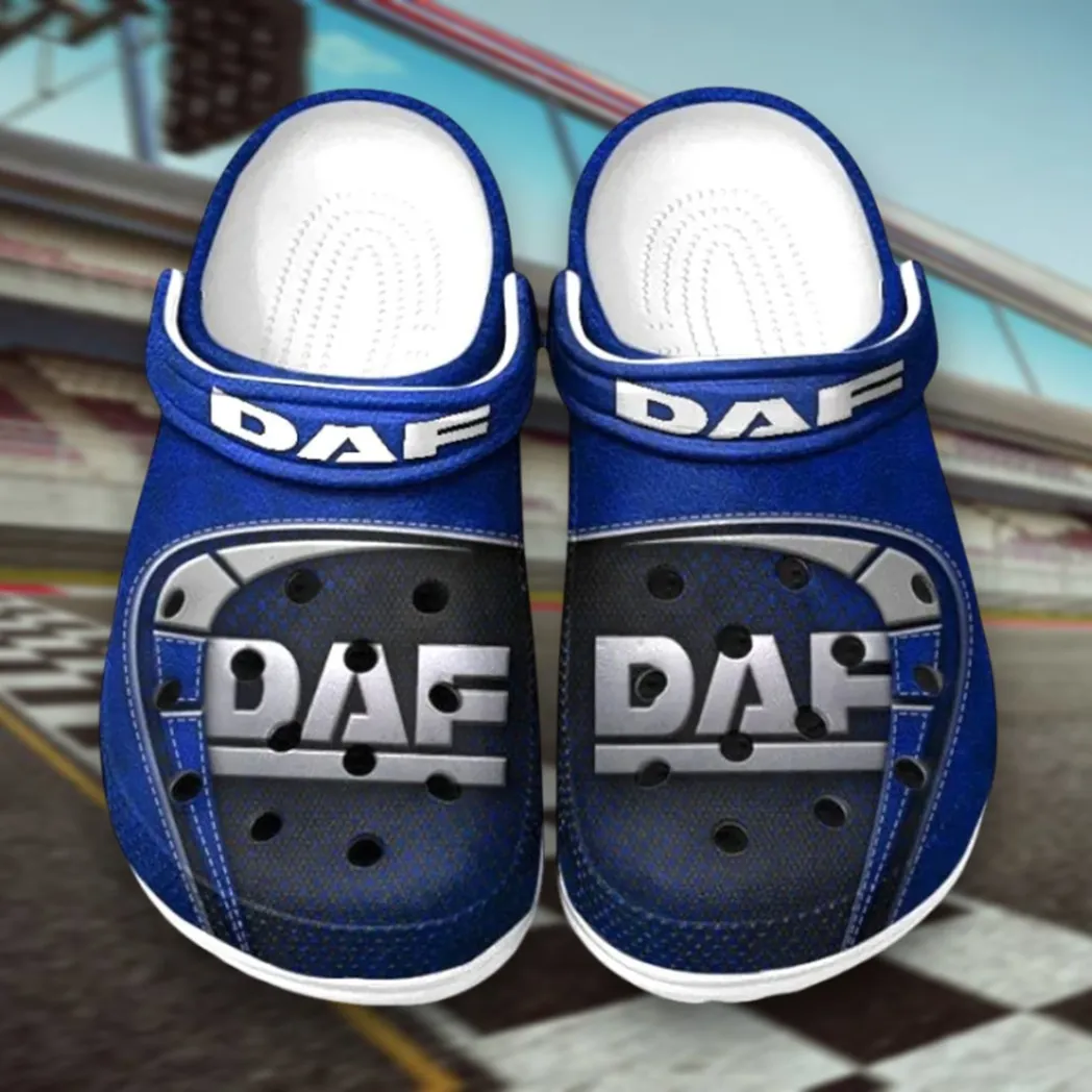 Custom Affordable Ride Inspired Clog All Over Print, Comfortable Slip-On Footwear for Auto Fans CAR177 - Blue