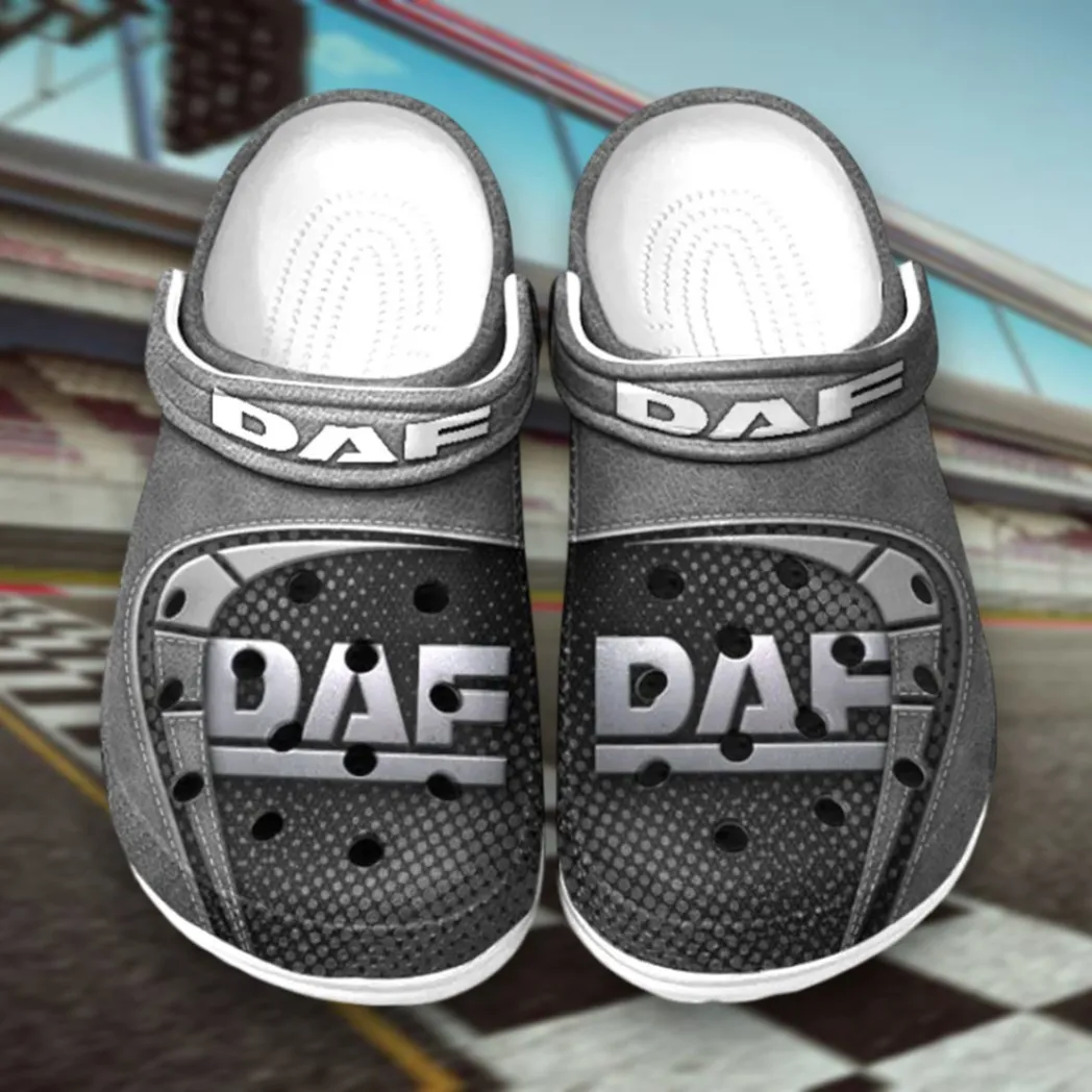 Eastern European Car Lover’s All Over Print Clog, Slip-On Shoes for Daily Comfort and Garage Style CAR177 - Gray