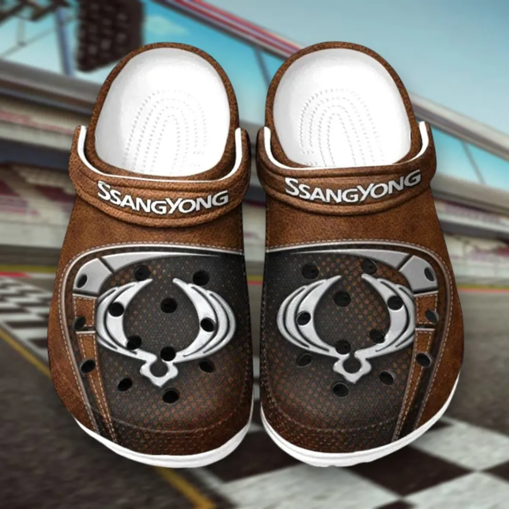 All Over Print Off-Road SUV Clog, Automotive Lifestyle Inspired Shoes for Car Enthusiasts CAR177 - Brown