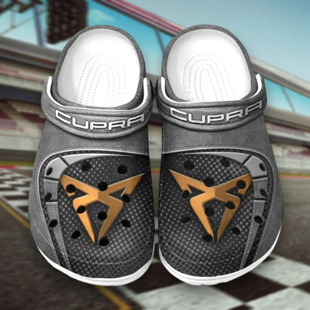 Modern Performance Car Culture Clog, Stylish All Over Print Lightweight Shoes for Auto Fans and Streetwear Style CAR177 - Gray