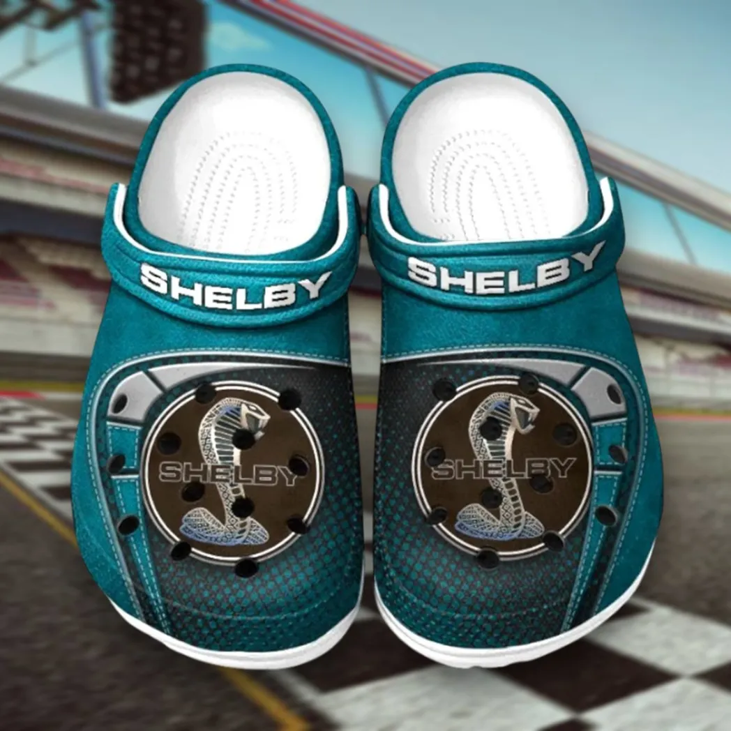 Automotive Theme Retro-Inspired Car Clog with Full Print Design, Stylish Everyday Comfort for Car Enthusiasts CAR177 - Cyan