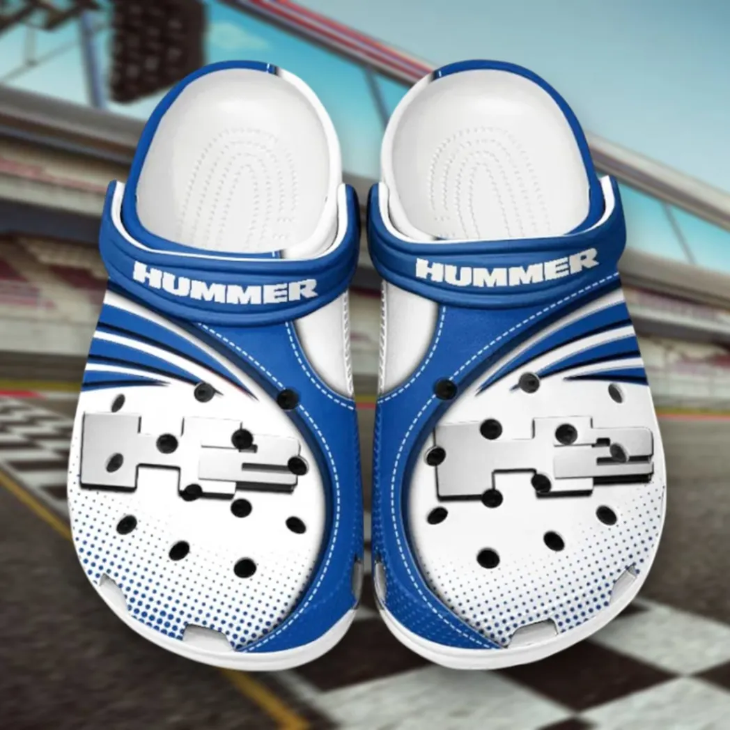 Custom Two-Seater Sports Car Inspired Clog All Over Print, Comfortable Slip-On Footwear for Auto Fans CAR181 - Blue