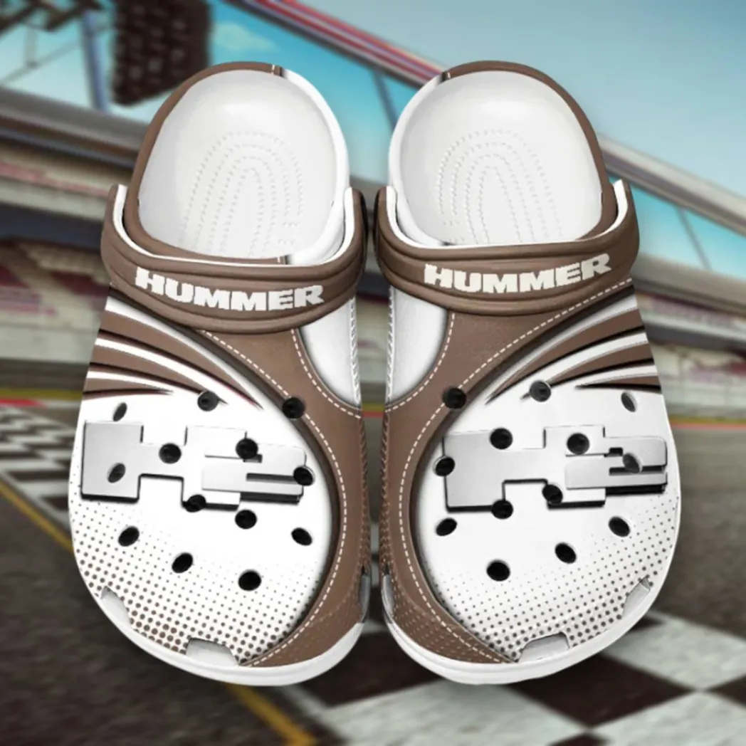 Automotive Theme Large Off-Road SUV Clog with Full Print Design, Stylish Everyday Comfort for Car Enthusiasts CAR181 - Brown