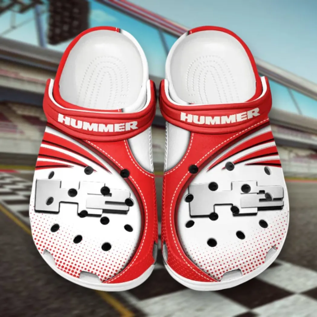 All Over Print Extreme Terrain SUV Clog, Automotive Lifestyle Inspired Shoes for Car Enthusiasts CAR181 - Red