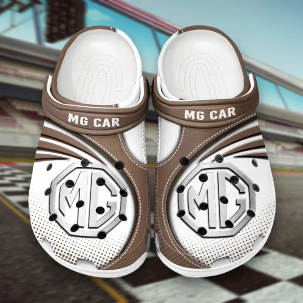 Brown Custom High-Power Coupe All Over Print Clog, Car Culture Inspired Footwear Gift for Men and Women CAR181
