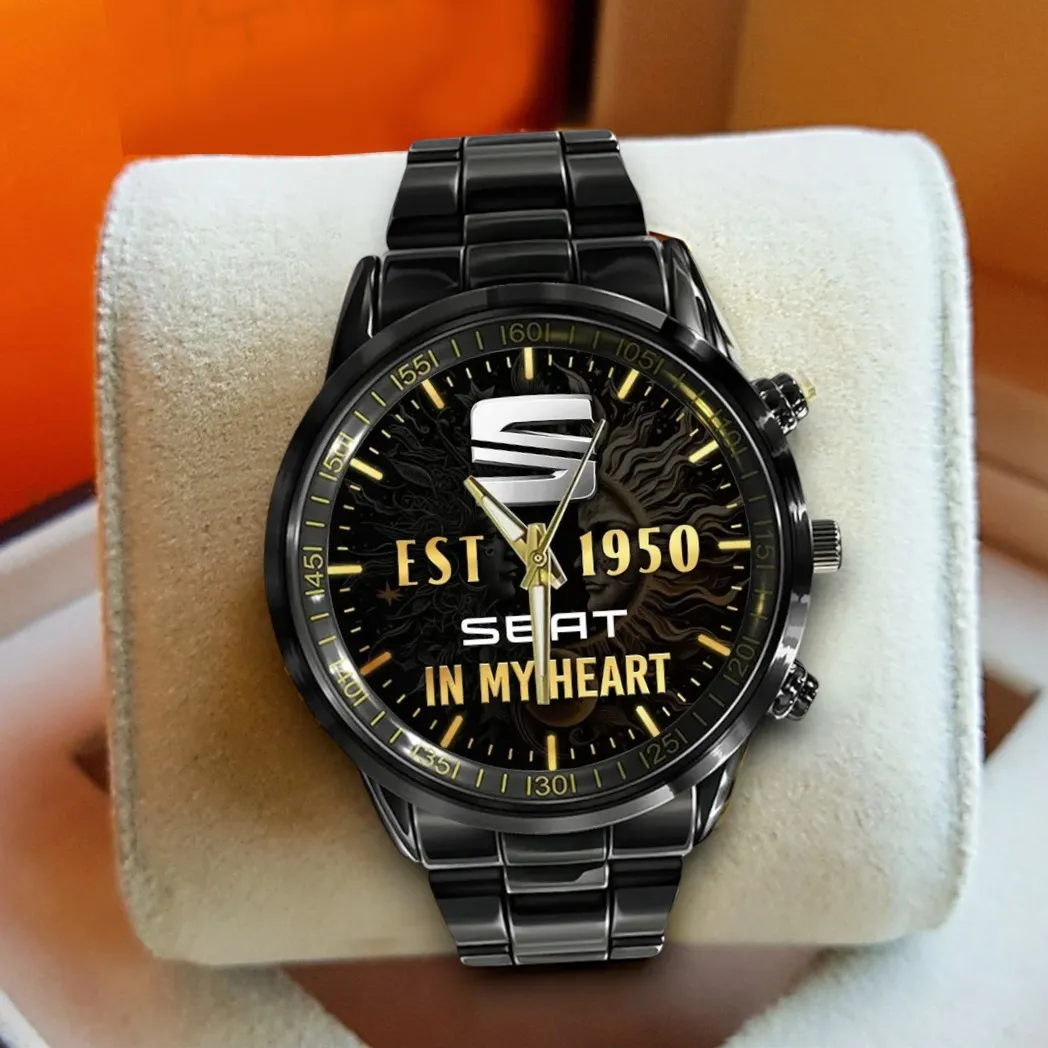 Compact Car Stainless Steel Watch, Athletic Style Fan Timepiece CAR3340