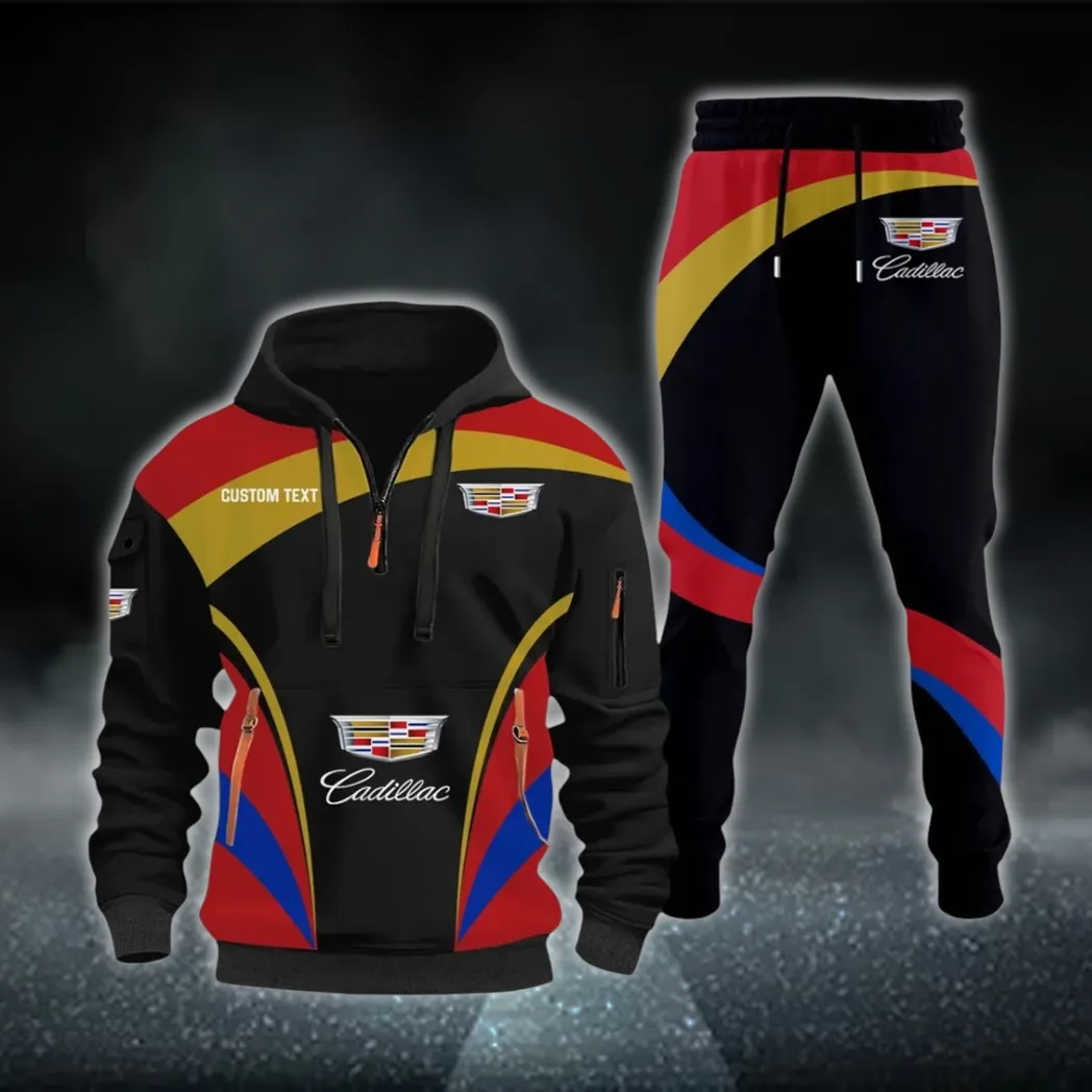 Urban Cruiser Hoodie Half Zip x Sweatpants Set, Automotive Streetwear Hoodie Set CAR514100925002