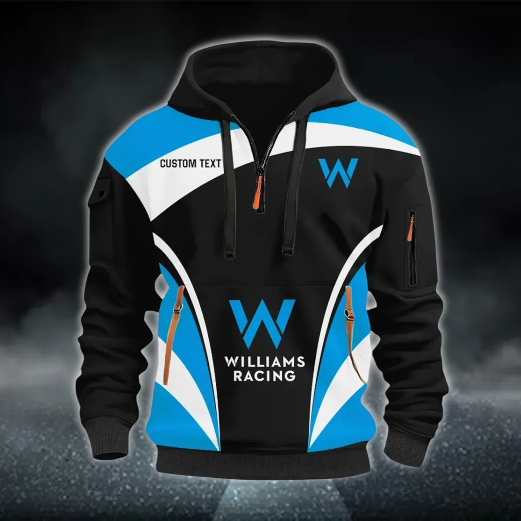 Racing Car Hoodie Half Zip 3D Print, Street-Ready Casual Hoodie CAR514100925008