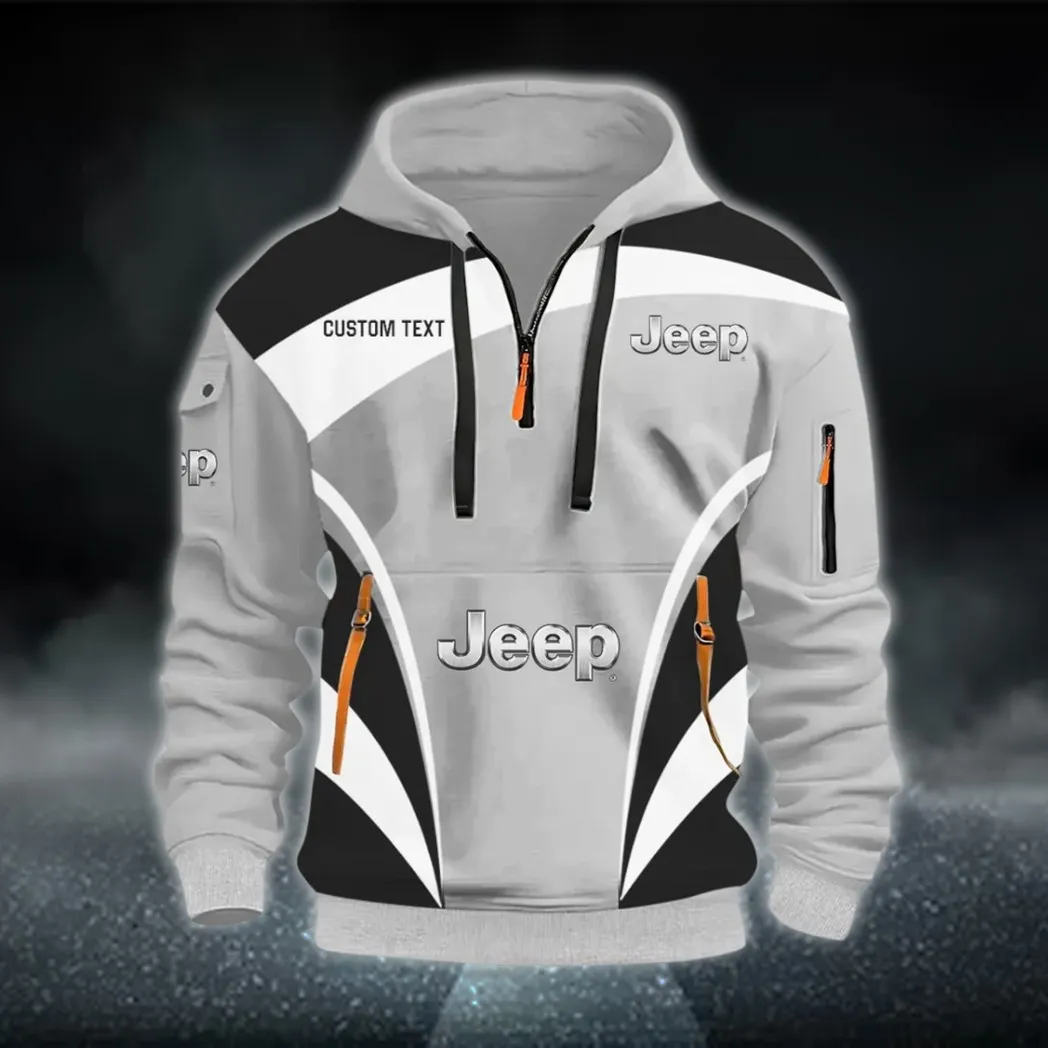 Off-Road SUV Brand Hoodie Half Zip 3D Print, Comfortable Everyday Hoodie CAR514100925012