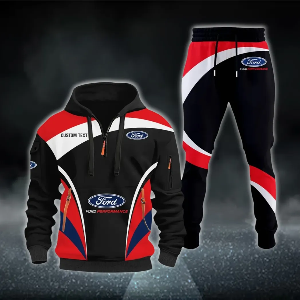 Durable Spirit Hoodie Half Zip x Sweatpants Set, Ride-Inspired Half-Zip Hoodie Set CAR514100925017