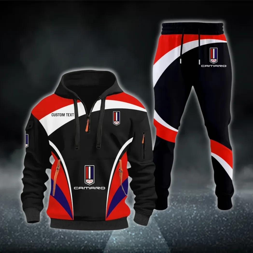 Street Racer Hoodie Half Zip x Sweatpants Set, Gearhead Half-Zip Hoodie Combo CAR514100925018
