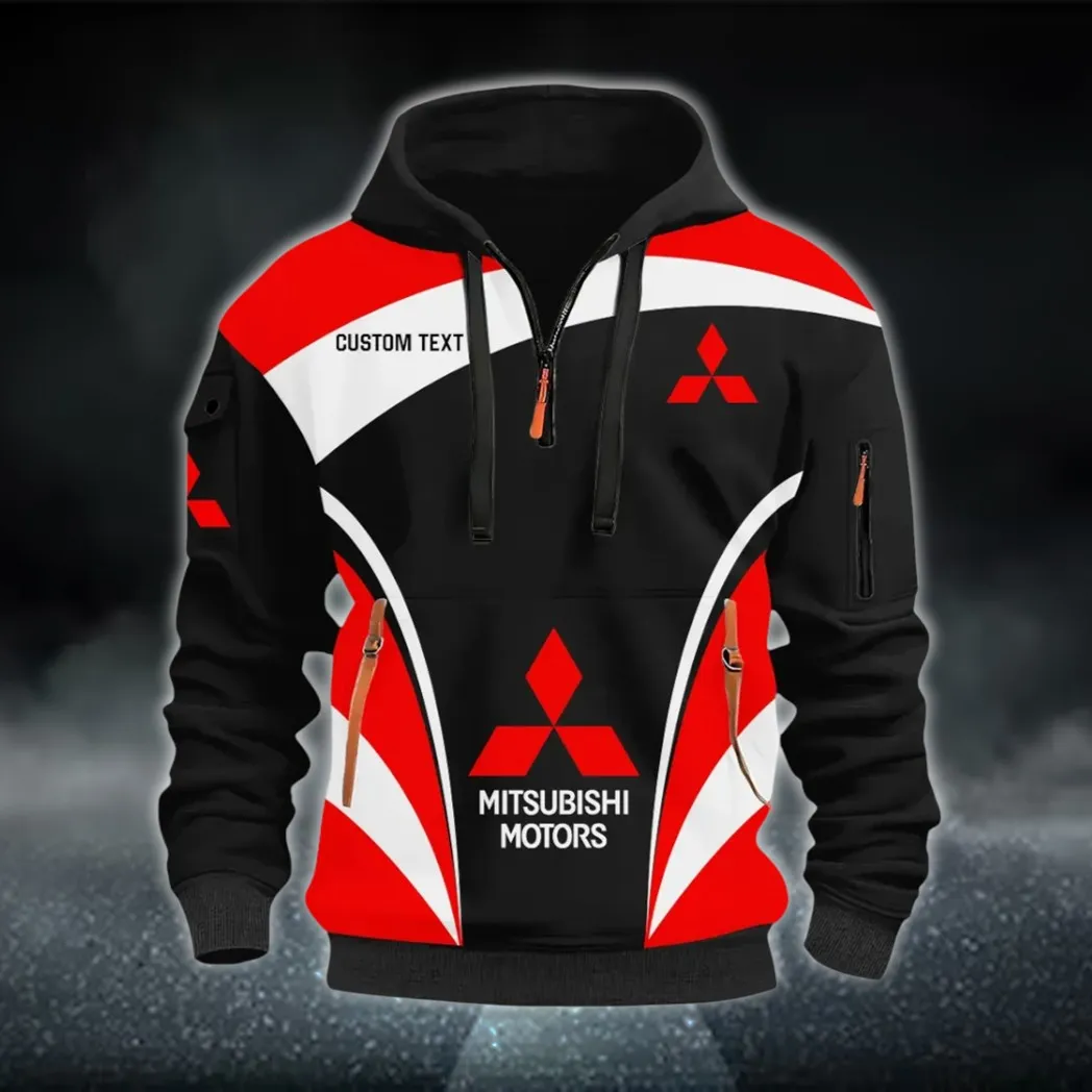 Off-Road SUV Hoodie Half Zip 3D Print, Sporty Urban Comfort Hoodie CAR514100925019