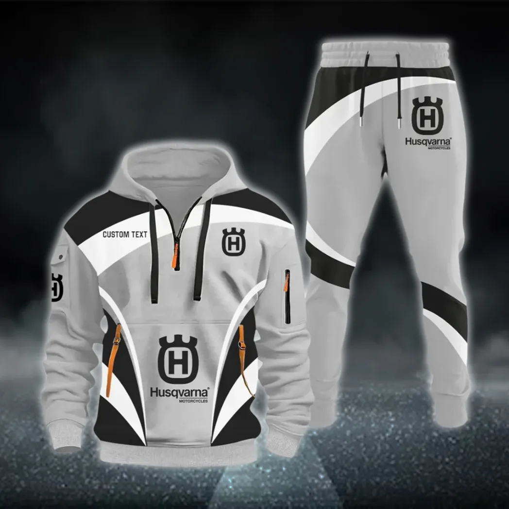 High-Performance Car Hoodie Half Zip x Sweatpants Set, Street-Ready Automotive Tracksuit CAR514100925032