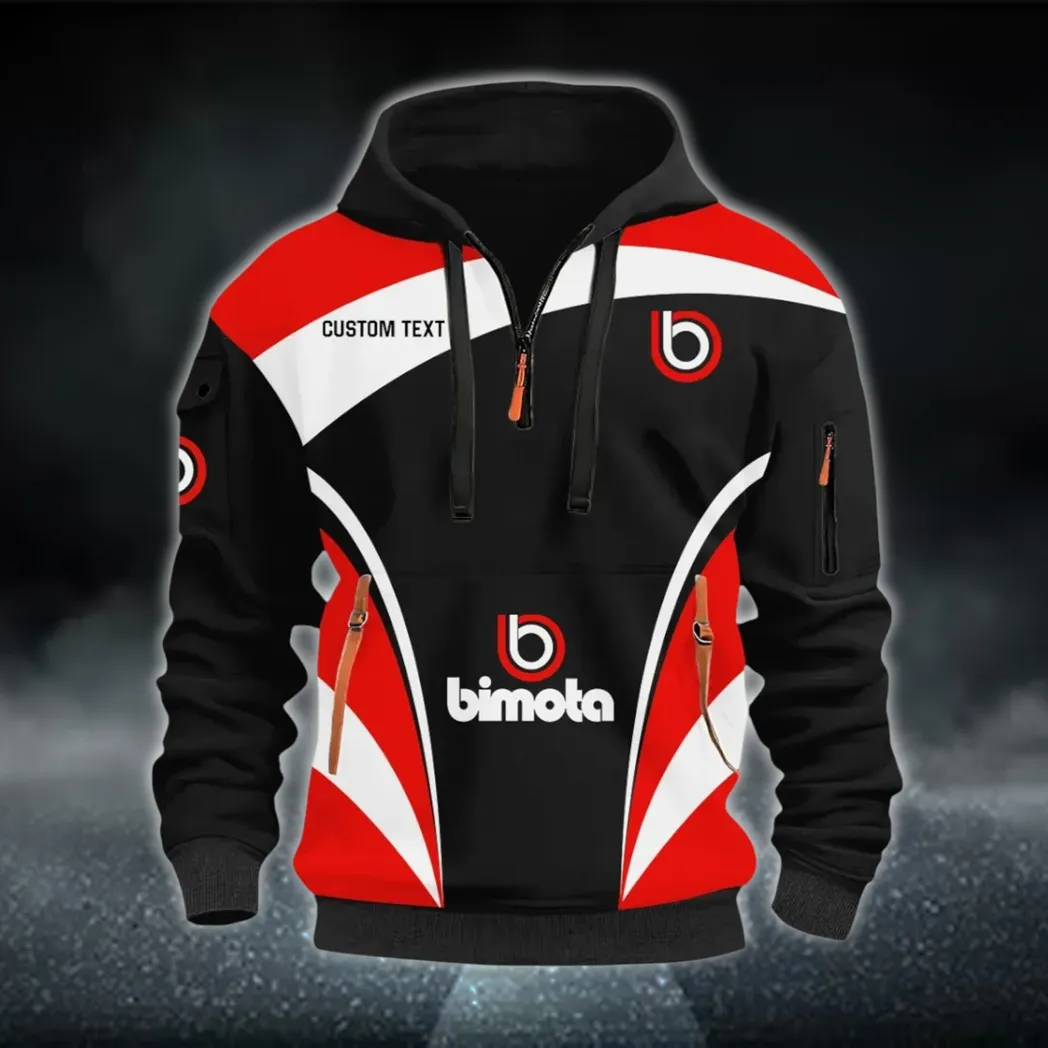 Road Racing Bike Hoodie Half Zip 3D Print, Lightweight & Comfortable Streetwear Hoodie CAR514100925033