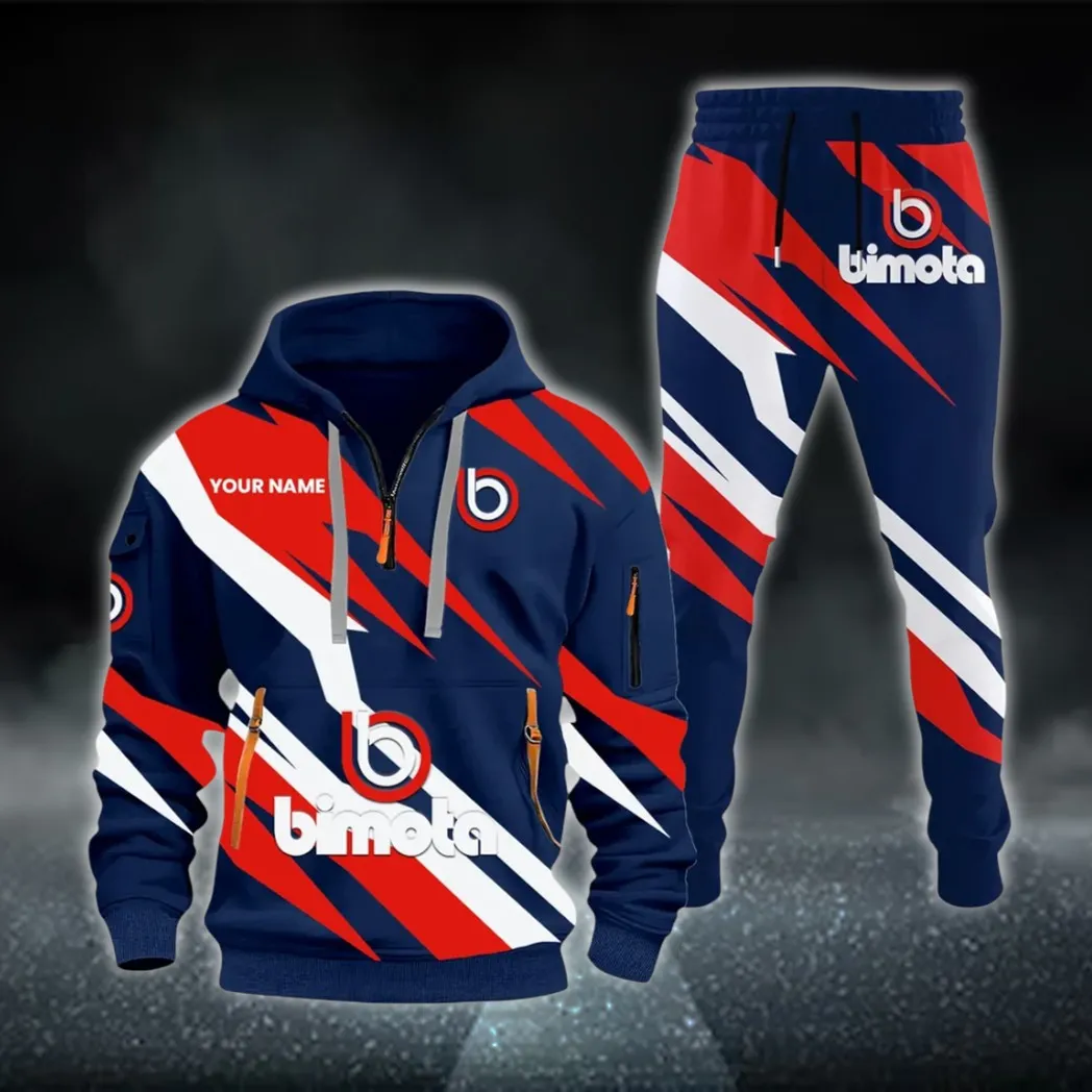 Road Racing Bike Hoodie Half Zip x Sweatpants Set, Performance Drive Hoodie Combo CAR514100925042