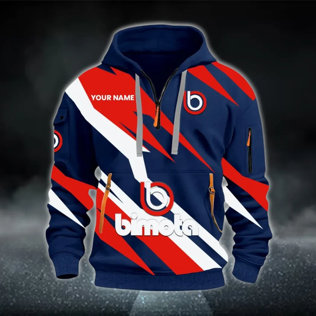 Road Racing Bike Hoodie Half Zip 3D Print, Comfortable Daily Wear CAR514100925042